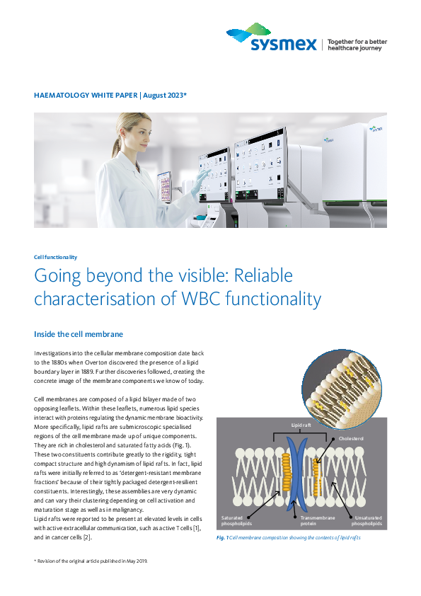 Going beyond the visible: Reliable characterisation of WBC functionality