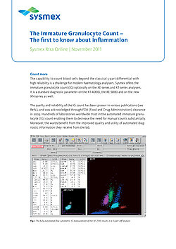 The Immature Granulocyte Count - The first to know about inflammation